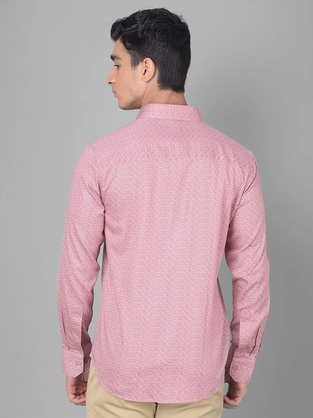 Pink Printed Shirt-Men Shirts-Crimsoune Club