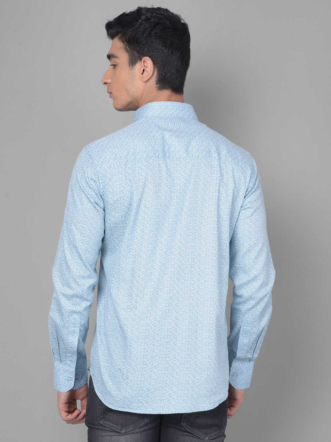 Blue Printed Shirt-Men Shirts-Crimsoune Club