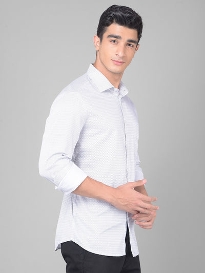 White Printed Shirt-Men Shirts-Crimsoune Club