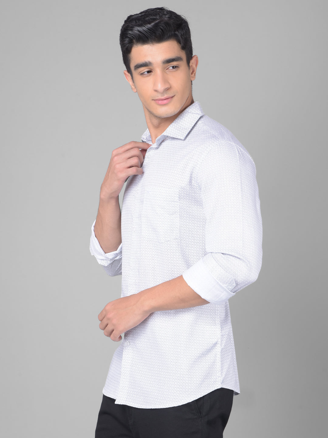 White Printed Shirt-Men Shirts-Crimsoune Club