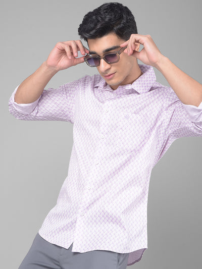 Purple Printed Shirt-Men Shirts-Crimsoune Club