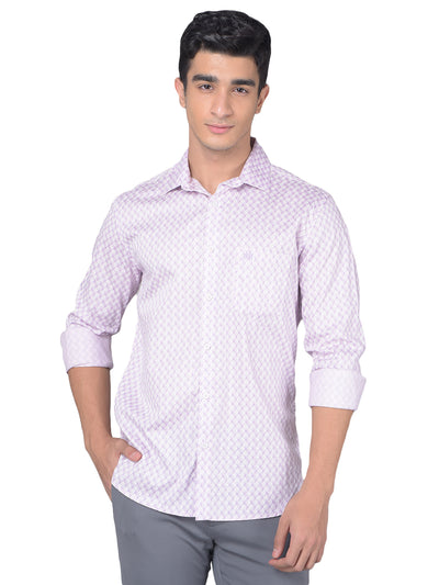 Purple Printed Shirt-Men Shirts-Crimsoune Club