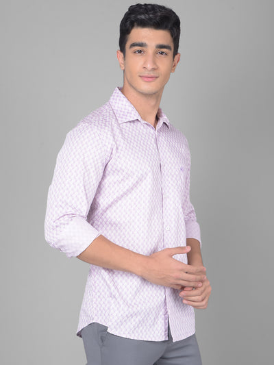 Purple Printed Shirt-Men Shirts-Crimsoune Club