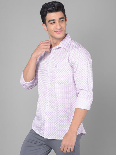 Purple Printed Shirt-Men Shirts-Crimsoune Club