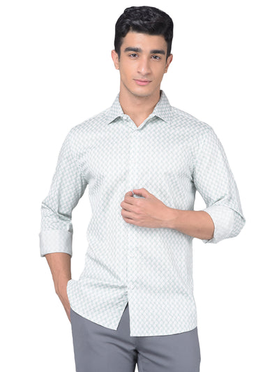 Grey Printed Shirt-Men Shirts-Crimsoune Club