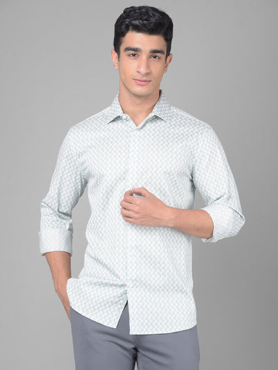 Grey Printed Shirt-Men Shirts-Crimsoune Club