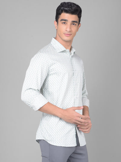 Grey Printed Shirt-Men Shirts-Crimsoune Club