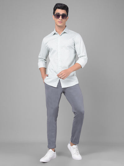 Grey Printed Shirt-Men Shirts-Crimsoune Club