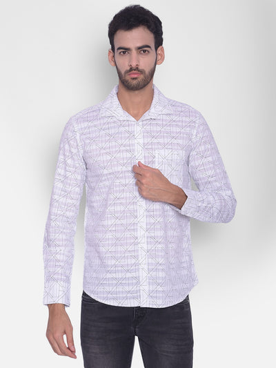 White Printed Shirt-Mens Shirts-Crimsoune Club