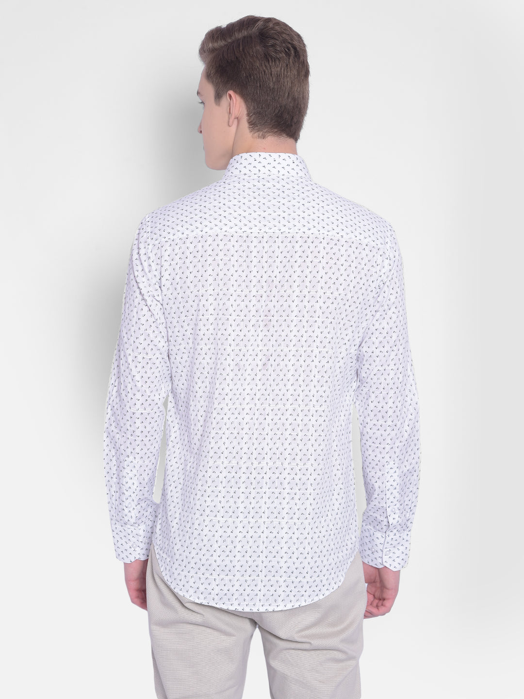 White Printed Shirt-Men Shirts-Crimsoune Club