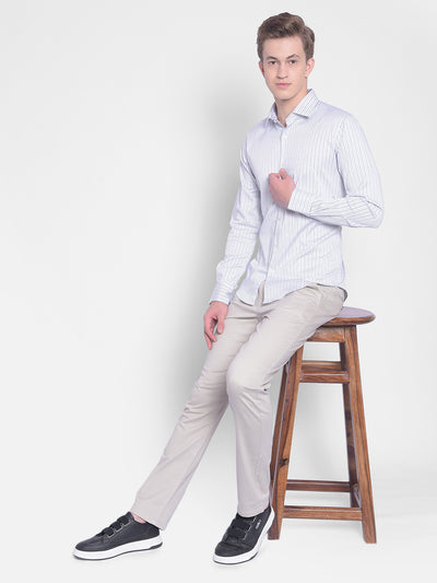 White Striped Shirt-Men Shirts-Crimsoune Club