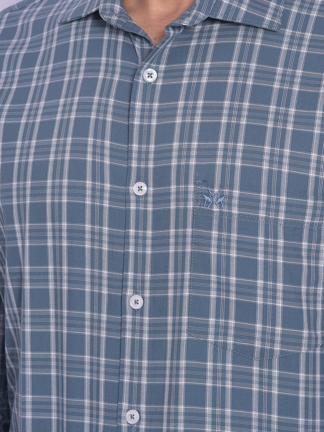 Green Checked Shirt-Mens Shirts-Crimsoune Club