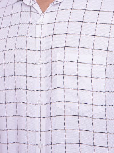 White Checked Shirt-Mens Shirts-Crimsoune Club