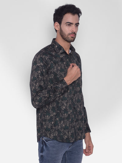 Green Printed Shirt-Mens Shirts-Crimsoune Club