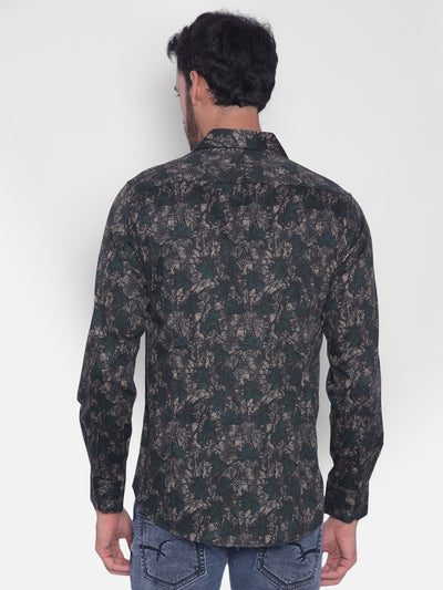 Green Printed Shirt-Mens Shirts-Crimsoune Club