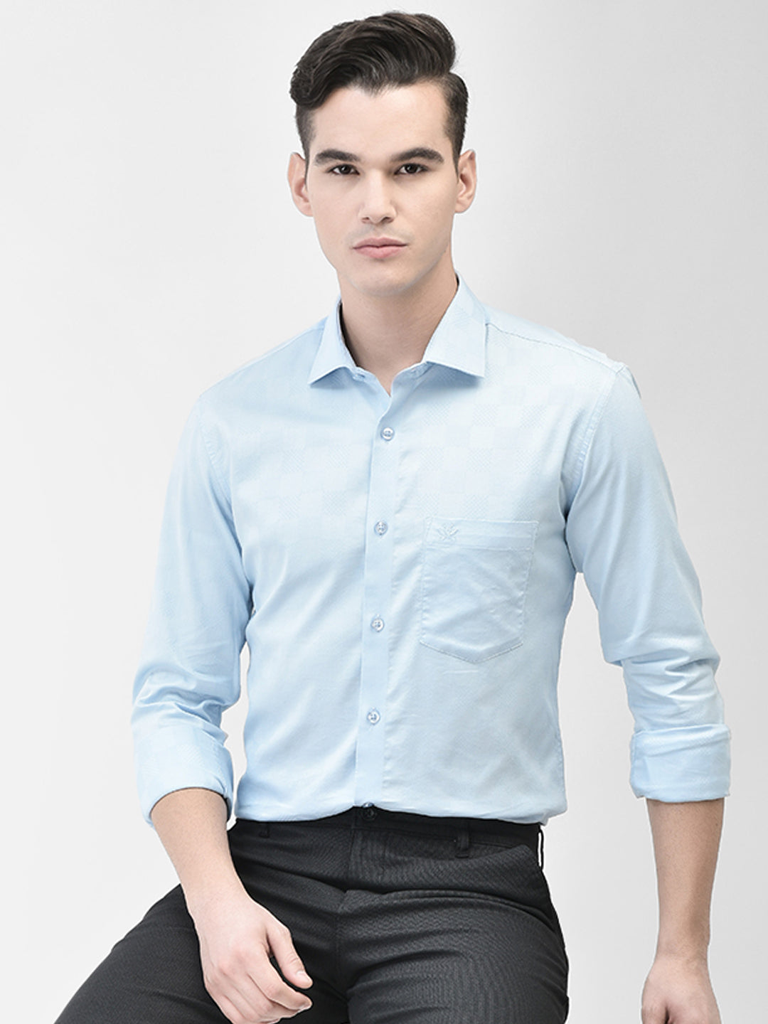 Blue Shirt-Men Shirts-Crimsoune Club