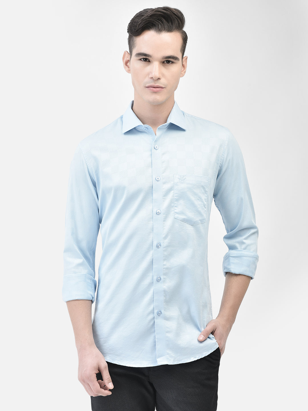 Blue Shirt-Men Shirts-Crimsoune Club