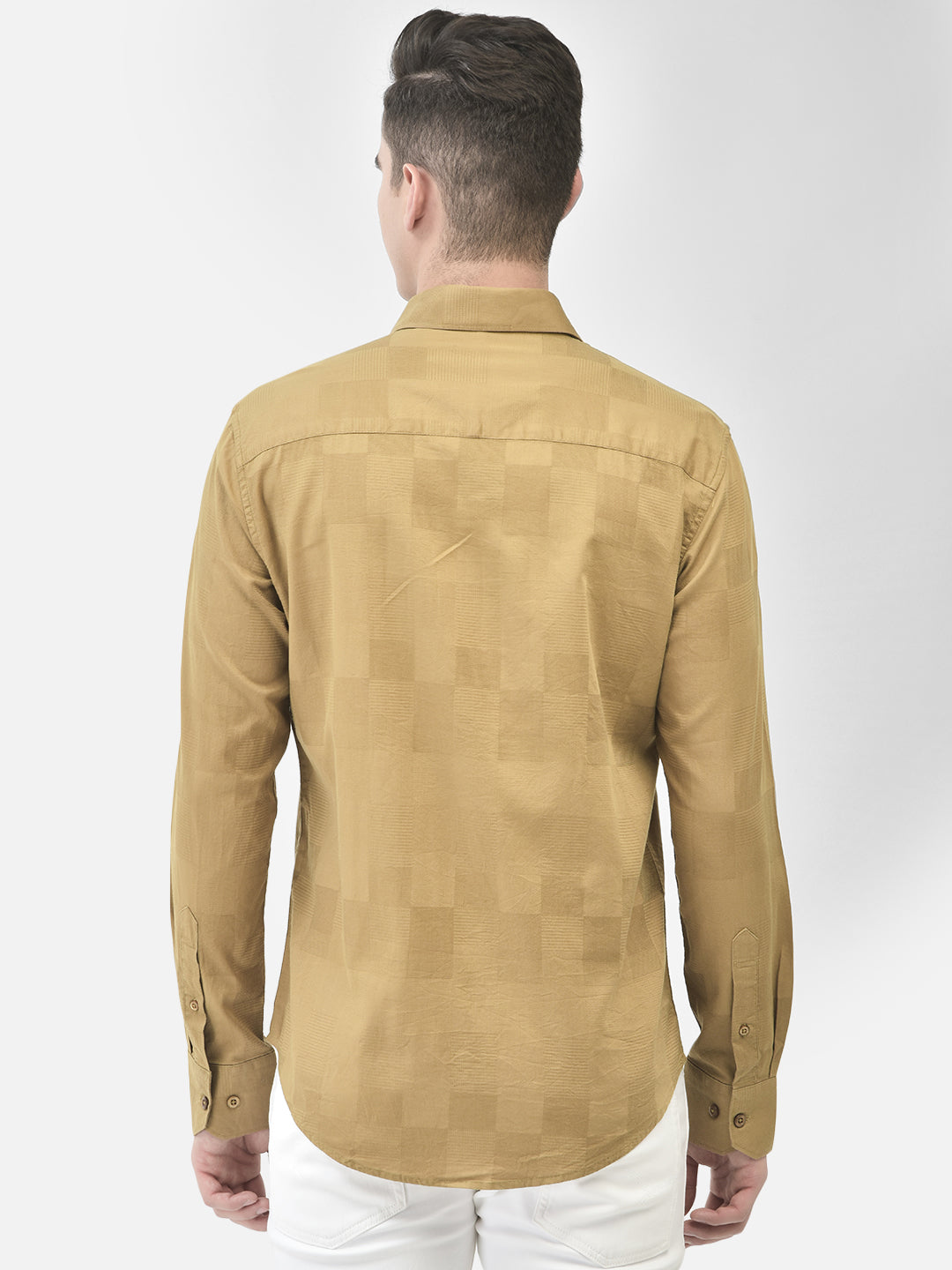 Mustard Shirt-Men Shirts-Crimsoune Club