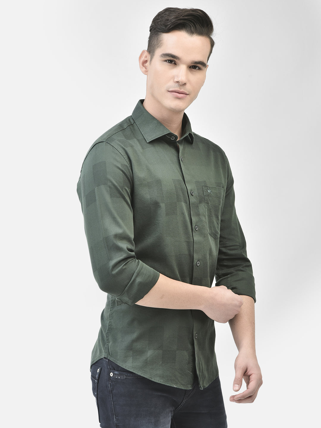 Green Shirt-Men Shirts-Crimsoune Club