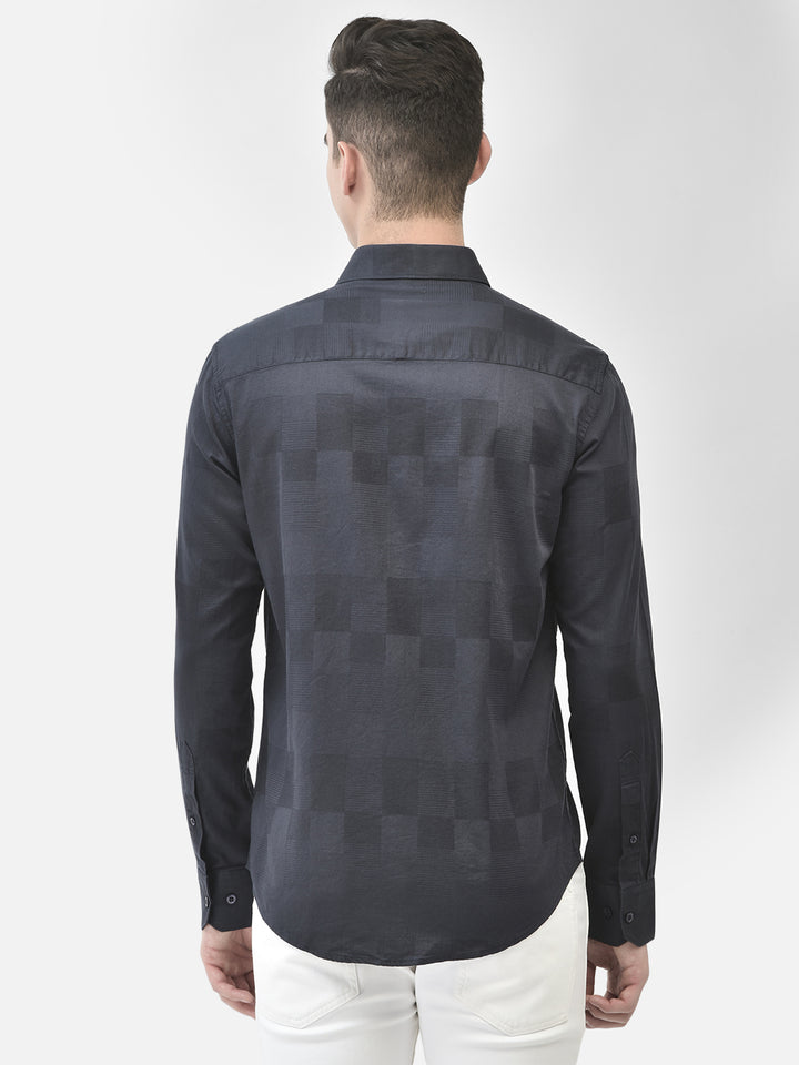Navy Blue Shirt-Men Shirts-Crimsoune Club