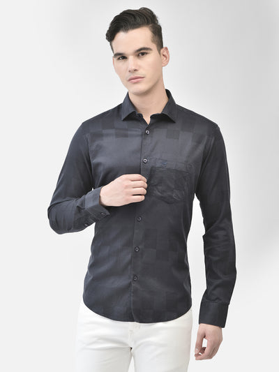 Navy Blue Shirt-Men Shirts-Crimsoune Club