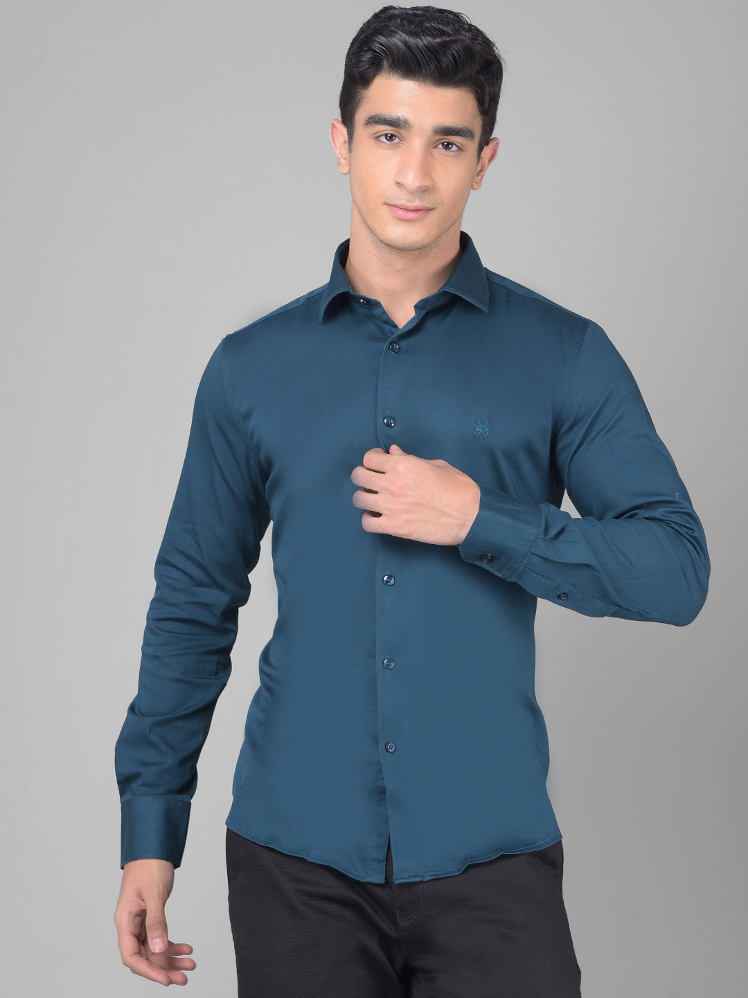 Navy Blue Shirt-Men Shirts-Crimsoune Club
