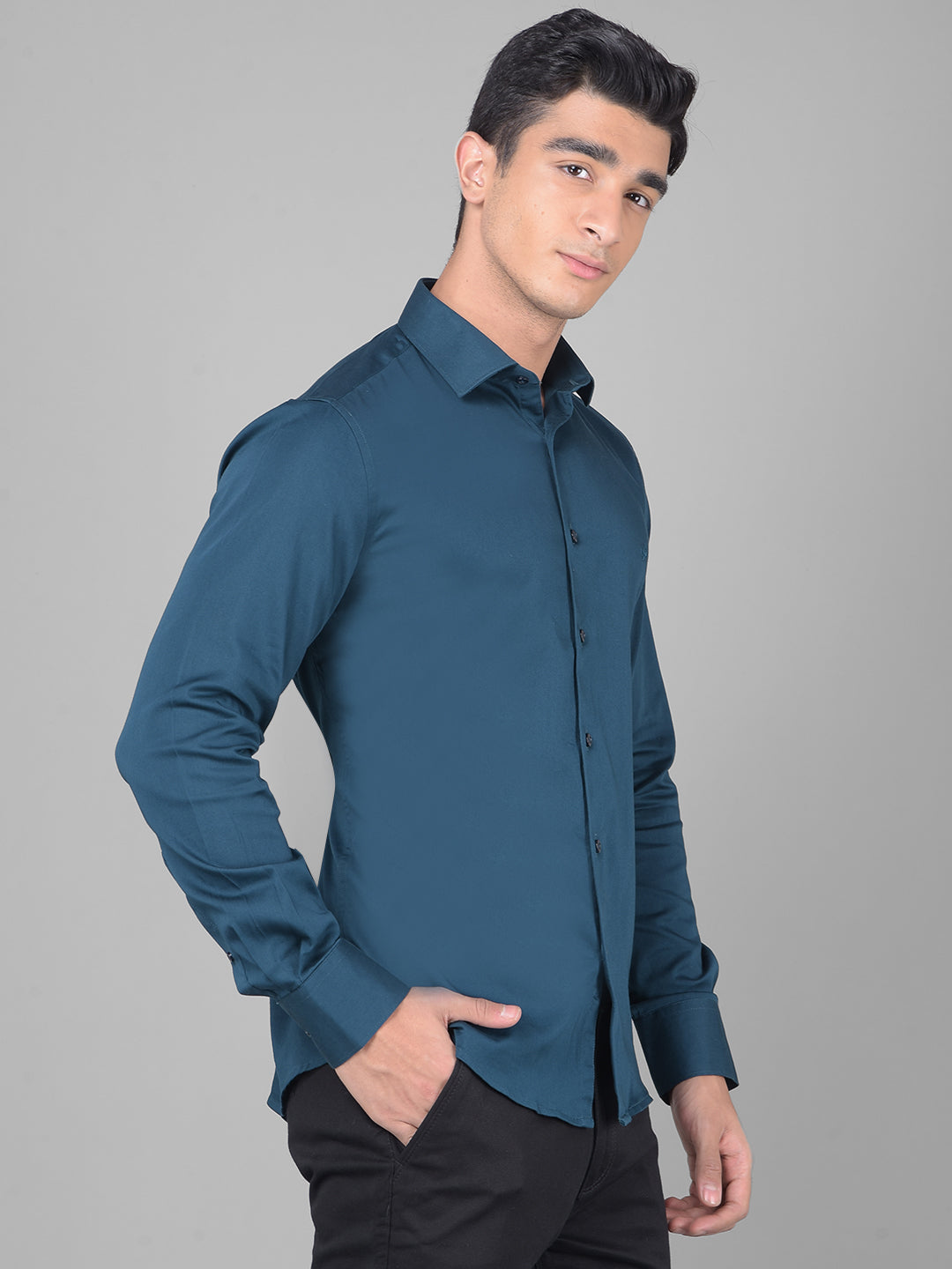 Navy Blue Shirt-Men Shirts-Crimsoune Club