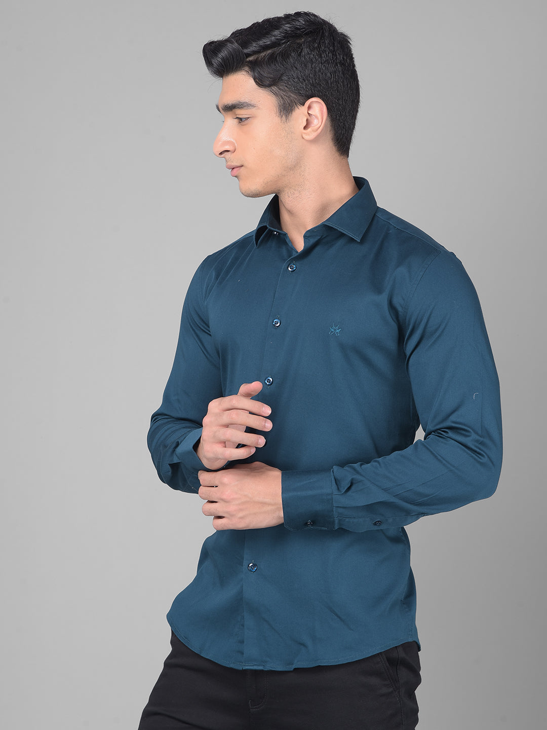 Navy Blue Shirt-Men Shirts-Crimsoune Club