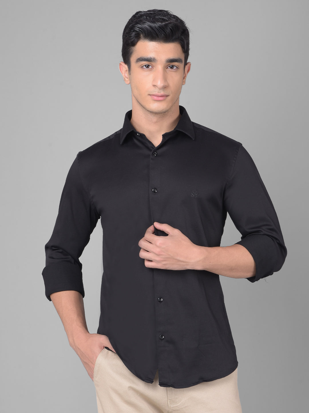 Black Shirt-Men Shirts-Crimsoune Club