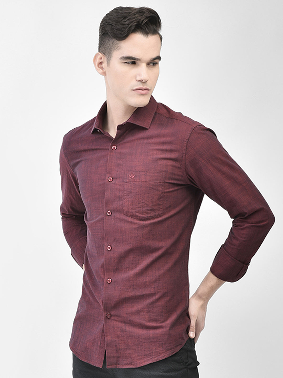 Maroon Shirt-Men Shirts-Crimsoune Club