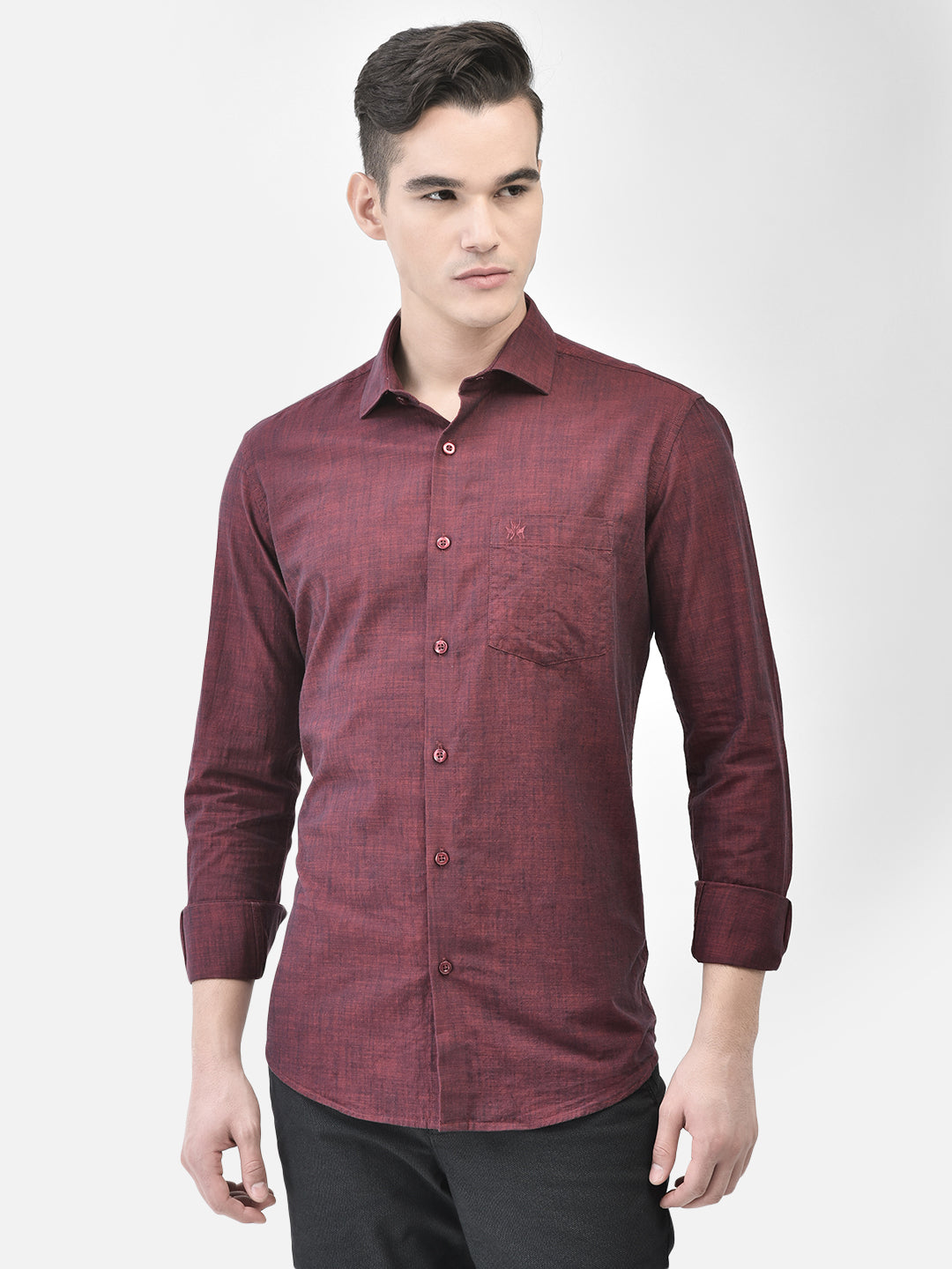 Maroon Shirt-Men Shirts-Crimsoune Club