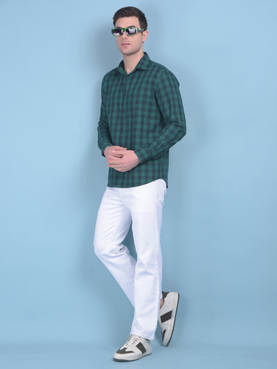 Light Blue Checks Shirt-Men Shirts-Crimsoune Club