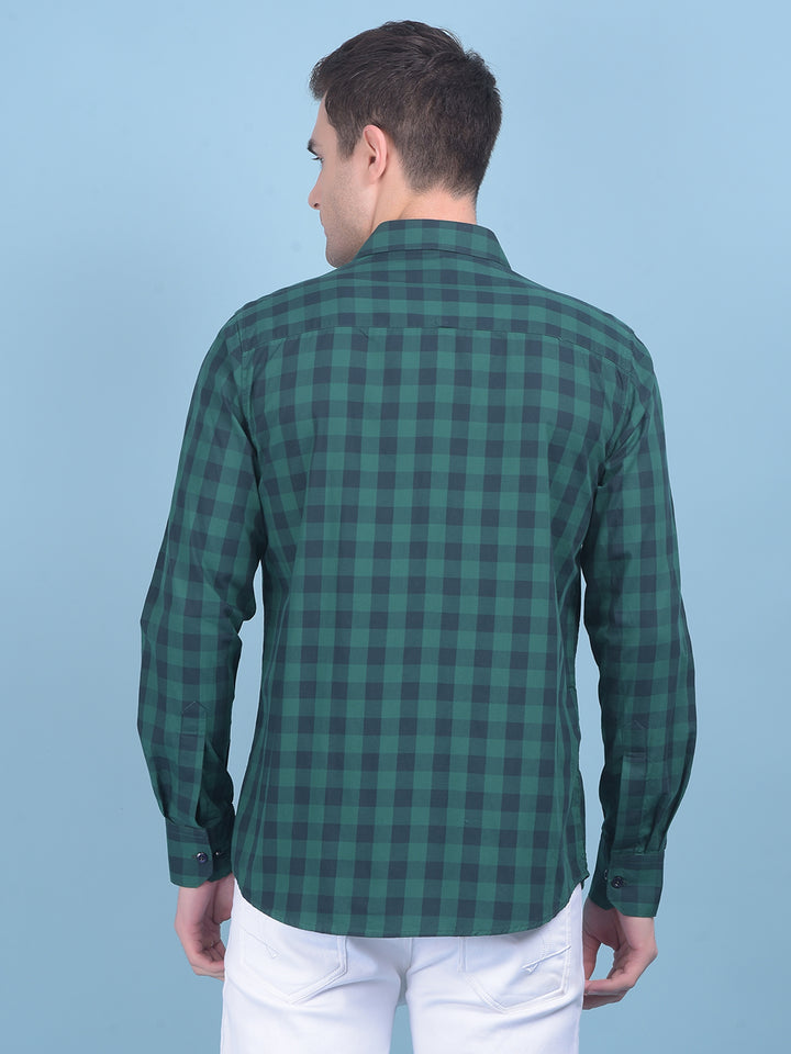 Light Blue Checks Shirt-Men Shirts-Crimsoune Club