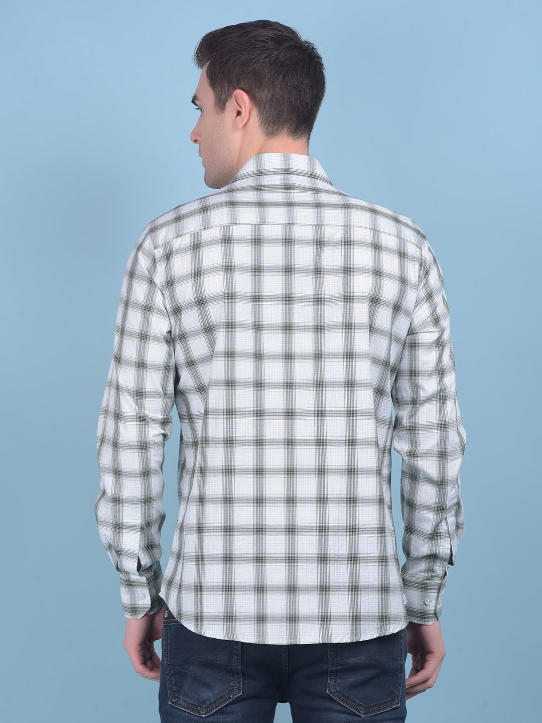 Green Tartan Check 100% Cotton Shirt-Men Shirts-Crimsoune Club