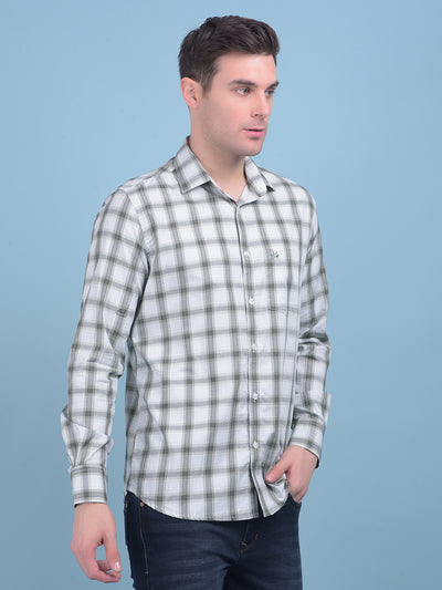 Green Tartan Check 100% Cotton Shirt-Men Shirts-Crimsoune Club