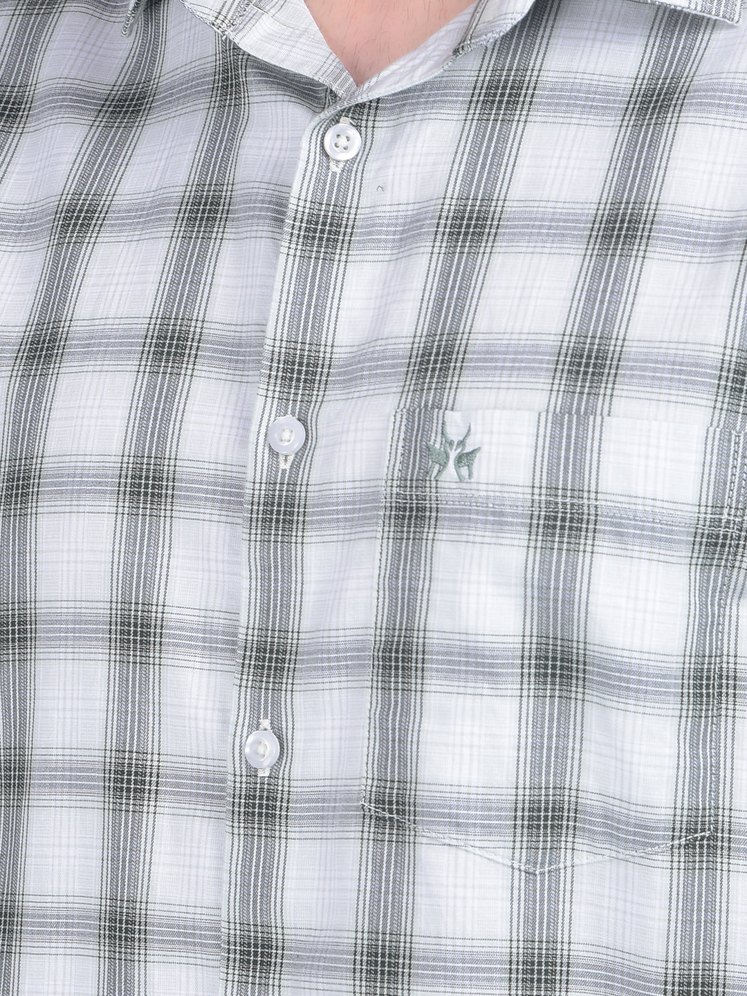 Green Tartan Check 100% Cotton Shirt-Men Shirts-Crimsoune Club