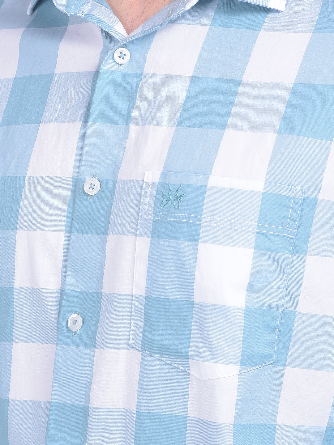 Light Green Checks Shirt-Men Shirts-Crimsoune Club