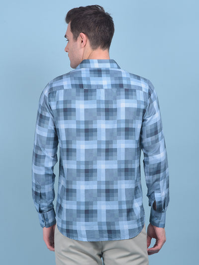 Blue Checks Shirt-Men Shirts-Crimsoune Club