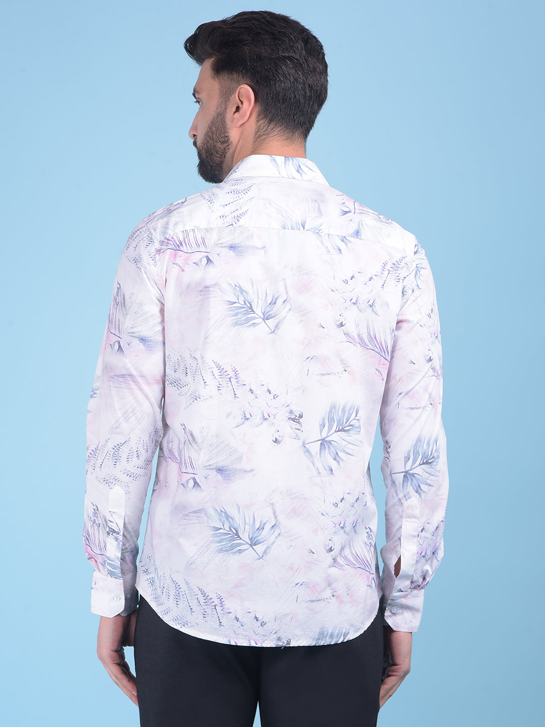 Pink Floral Print Shirt-Men Shirts-Crimsoune Club