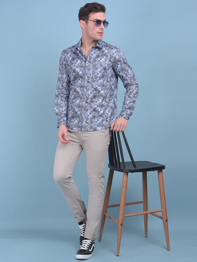 Printed Multi Colour 100% Cotton Shirt-Men Shirts-Crimsoune Club