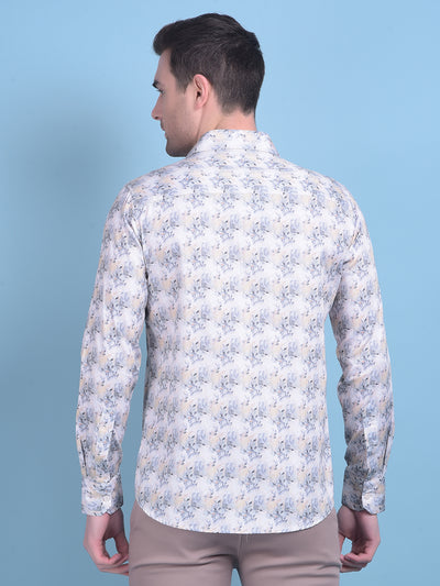 Multi-Colour Floral Print 100% Cotton Shirt-Men Shirts-Crimsoune Club
