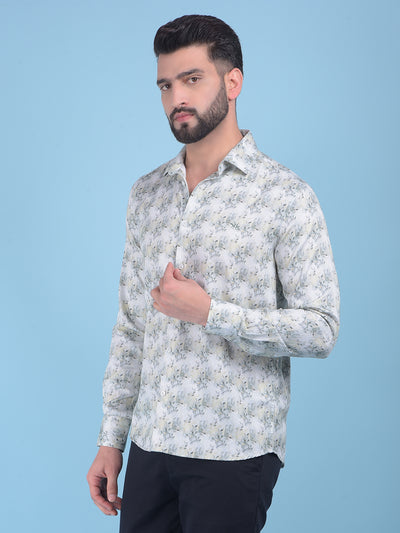 Multi-Colour Floral Print 100% Cotton Shirt-Men Shirts-Crimsoune Club