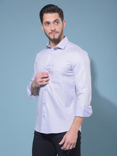 Purple 100% Cotton Printed Shirt-Men Shirts-Crimsoune Club