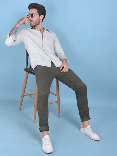 Printed Green 100% Cotton Shirt-Men Shirts-Crimsoune Club