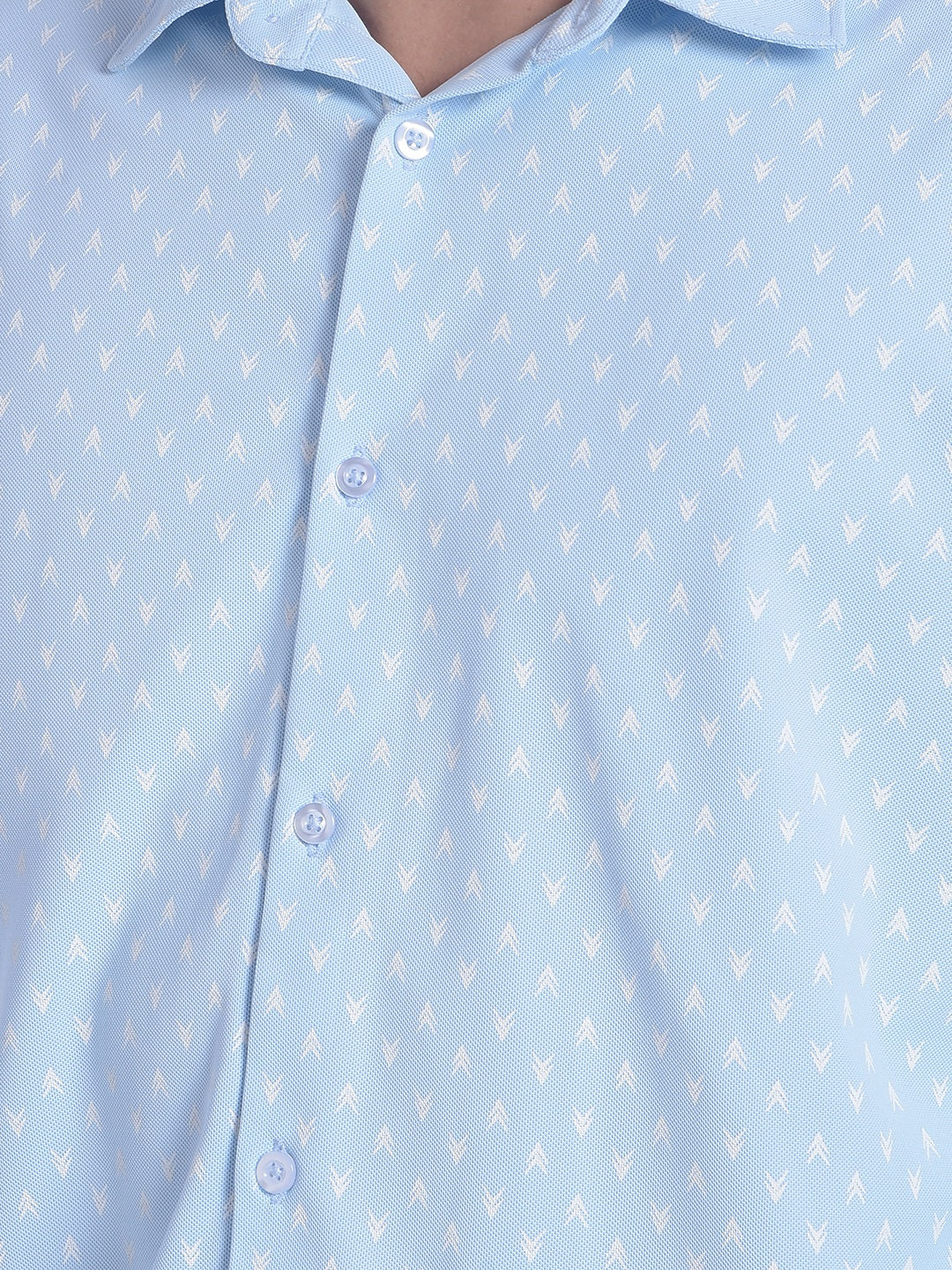 Blue Printed Shirt-Men Shirts-Crimsoune Club