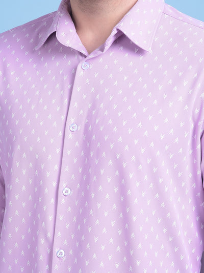 Printed Purple Shirt-Men Shirts-Crimsoune Club