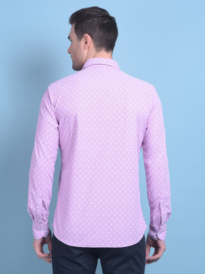 Printed Purple Shirt-Men Shirts-Crimsoune Club