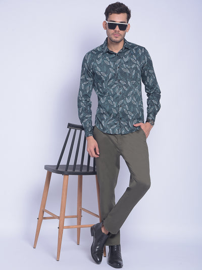 Blue Printed Shirt-Men Shirts-Crimsoune Club