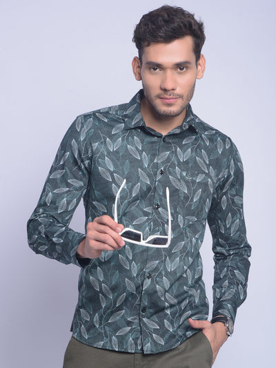 Blue Printed Shirt-Men Shirts-Crimsoune Club