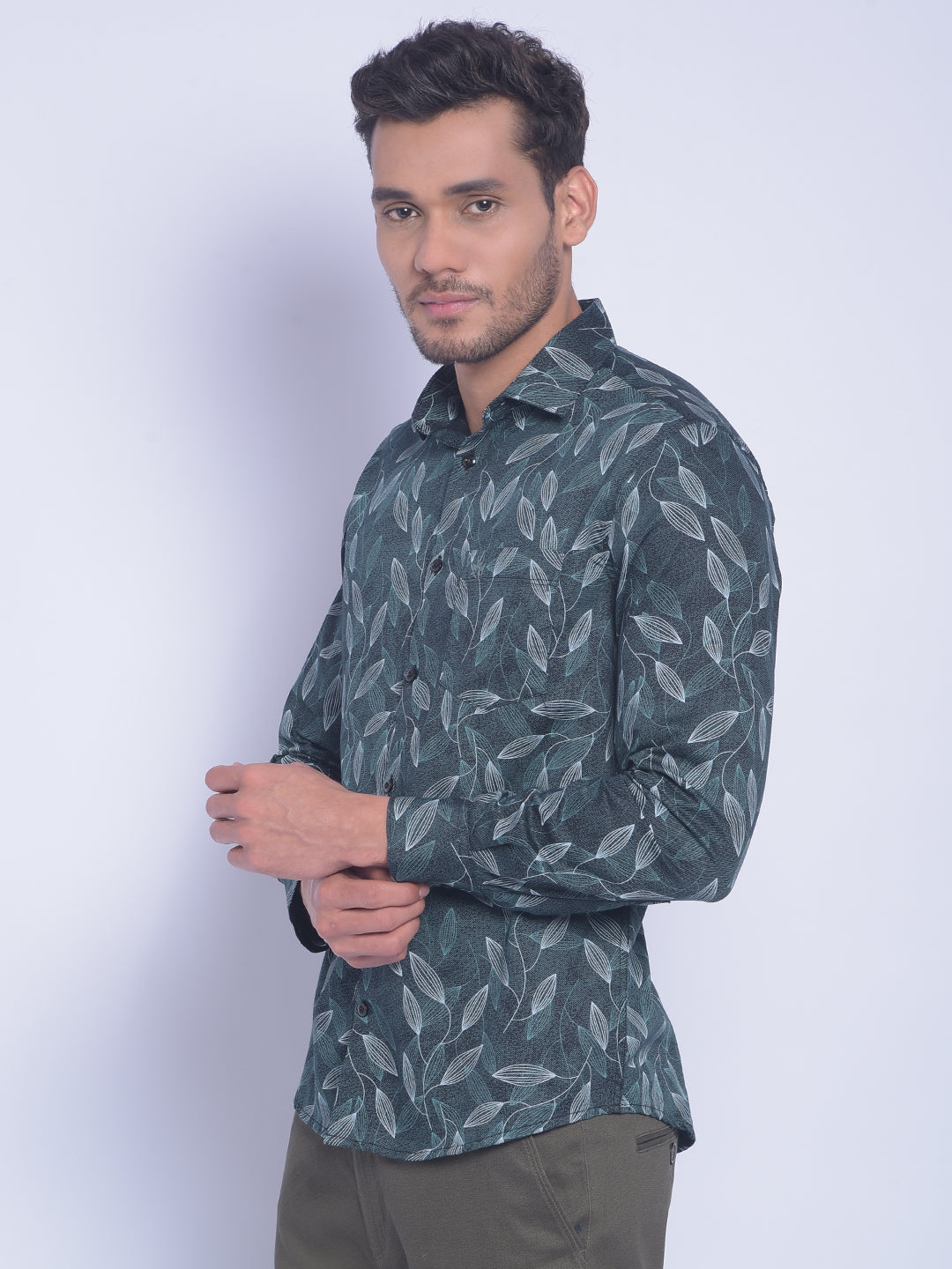 Blue Printed Shirt-Men Shirts-Crimsoune Club